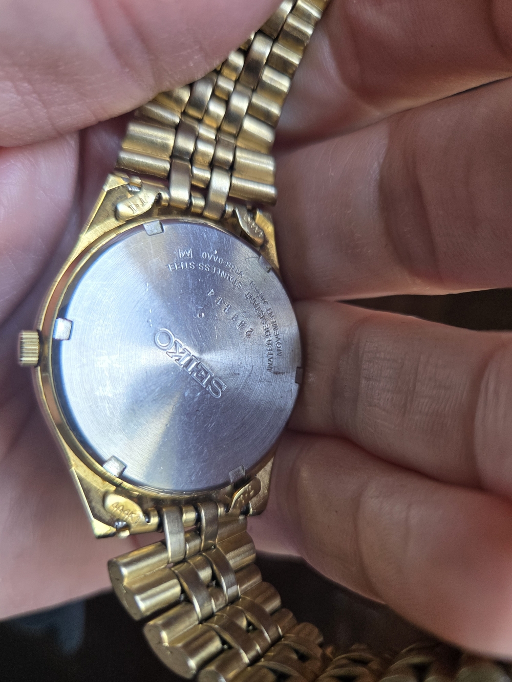 Seiko Gold-Tone Solar Watch - Gold Dial - Picture 4 of 5